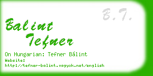 balint tefner business card
